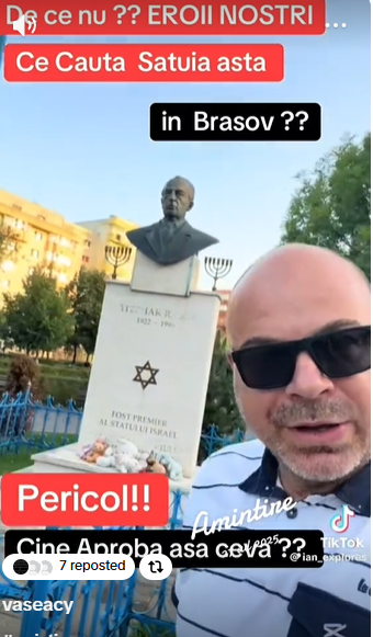 OUluiteanu's tweet photo. In timp ce personalitatile noastre sunt atacate sub pretexte marsave de evrei...si busturile lor date jos:https://t.co/V1EtGPGo1W https://t.co/eyXTrF5OA1