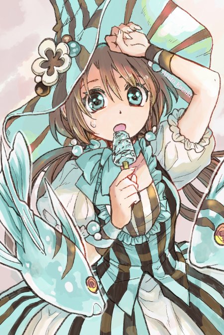 去年のチョコミントの子 暑そうですね🥵 #イラスト #oc