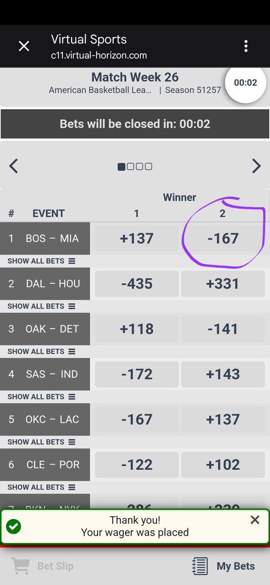 SportsWagerLife's tweet photo. CyberRealEstate Official Trading System

Pick the lowest odds on virtual sports and in sports -150 or better

https://t.co/sfpUcNGMbM https://t.co/MRGV0IEGKV