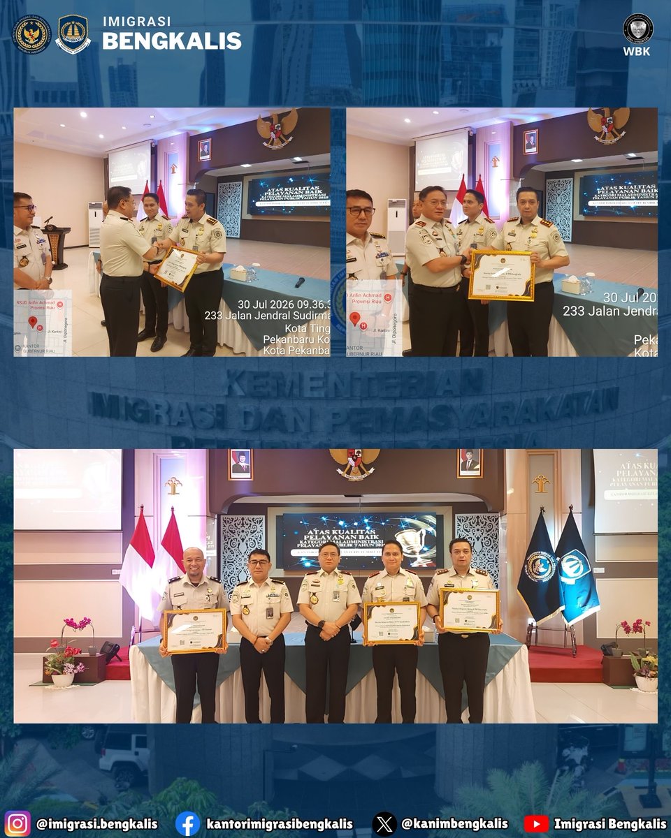 kanimbengkalis's tweet photo. Hai Sobat Mido !

Kantor Imigrasi Kelas II TPI Bengkalis kembali menorehkan prestasi dengan meraih Penghargaan Capaian Indikator Kinerja Utama (IKU) Terbaik III. https://t.co/qrsXDOtqKV