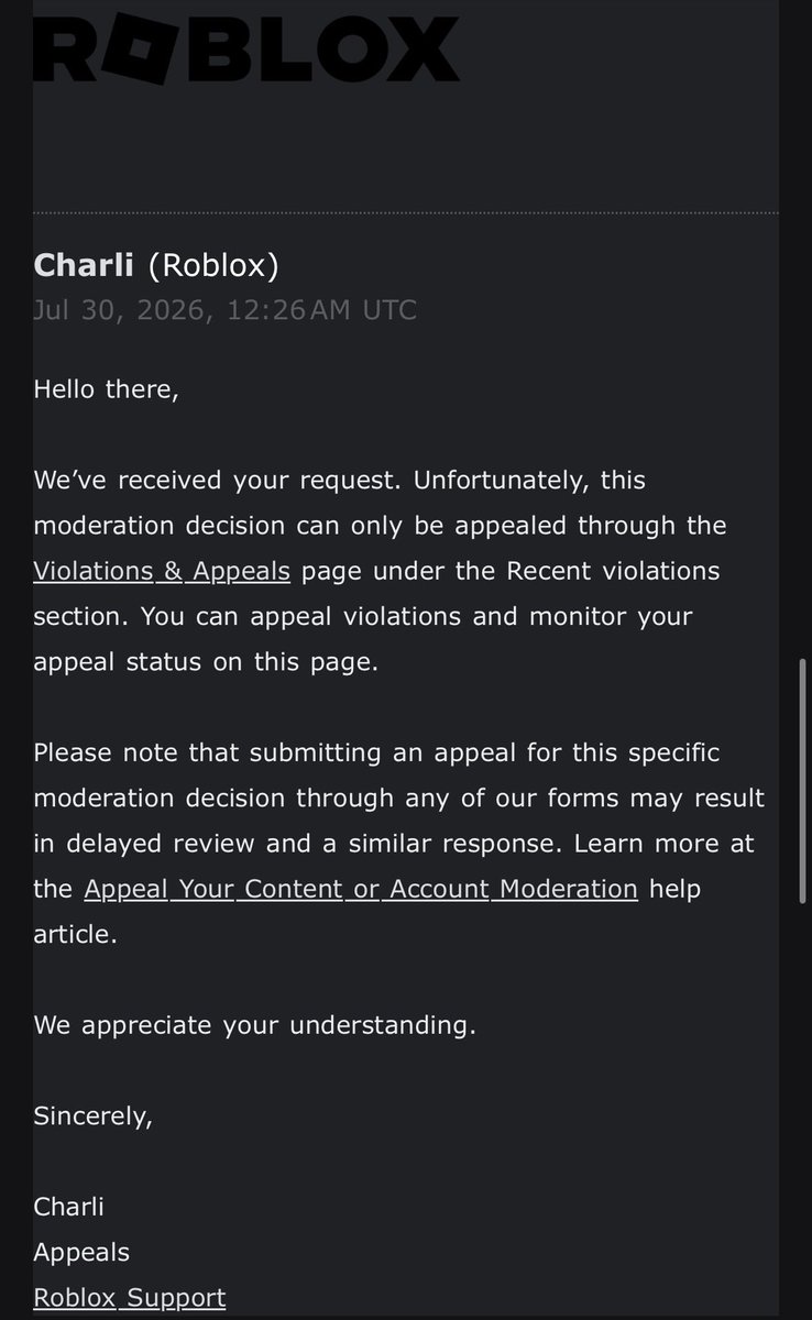 Z4id_official's tweet photo. Small update on my @Roblox account: Support refuses to help me, it keeps sending me automatic messages. I can't take it anymore help. https://t.co/Dk00DwlxEM