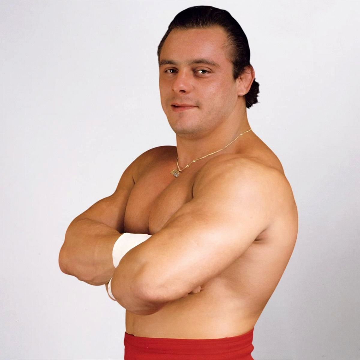 WWFWrestling1's tweet photo. 📷 WWF studio shot - Dynamite Kid! 📸 Photo from 1987. 🇬🇧🧨 #WWF #WWE #BritishBulldogs #DynamiteKid https://t.co/Hz6giIPx27