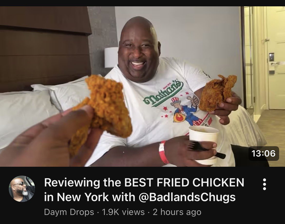 dealerorio's tweet photo. @sevenyosh Reviewing the BEST FRIED CHICKEN in New York with BadlandsChugs https://t.co/uW0ONX4GnM