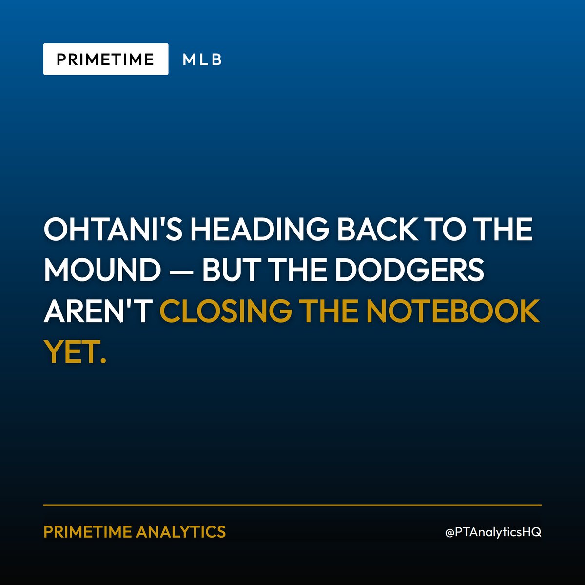 PTAnalyticsHQ's tweet photo. Ohtani's heading back to the mound — but the Dodgers aren't closing the notebook yet.

Los Angeles expects Shohei Ohtani to rejoin the starting rotation soon. Even with that boost, the front office is still keeping tabs on Skubal as a potential add before the deadline.

If Ohtani's return solves the rotation, why still check on Skubal — organizational insurance or a signal he's not all the way back?