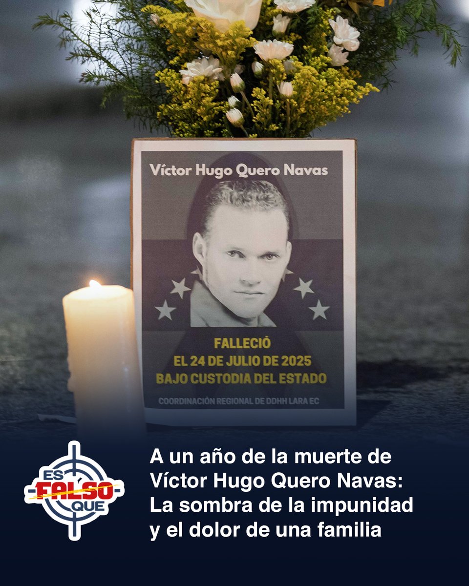 EsFalsoQue's tweet photo. La pesadilla para la familia Quero comenzó a principios de enero de 2025, cuando Víctor Hugo fue detenido de forma arbitraria. A partir de ese momento, se le impuso una situación de desaparición forzada e incomunicación. #VictorQuero #Venezuela https://t.co/DwJVpgdTDG