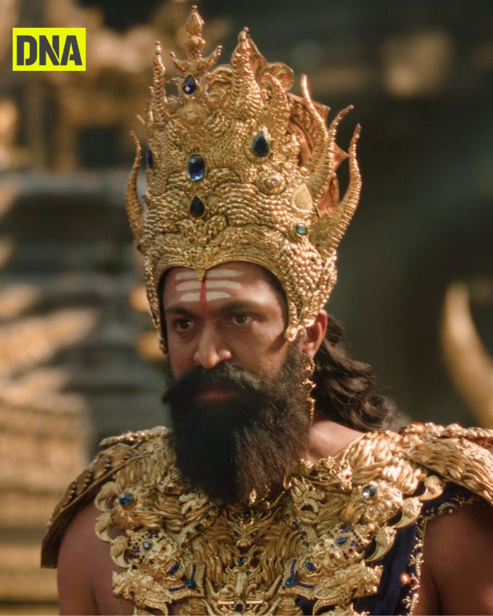 dna's tweet photo. The first trailer of Ramayana: Part 1 impresses with stunning visuals, grand scale and powerful performances, with Yash emerging as the biggest surprise as Ravana. Yash brings a fresh interpretation of the legendary king of Lanka, combining power, arrogance and intensity with an imposing screen presence.

Read Here: https://t.co/6nR77omD5G

#DNAUpdates #Ramayana #Yash #Raavana #RamayanaTrailer