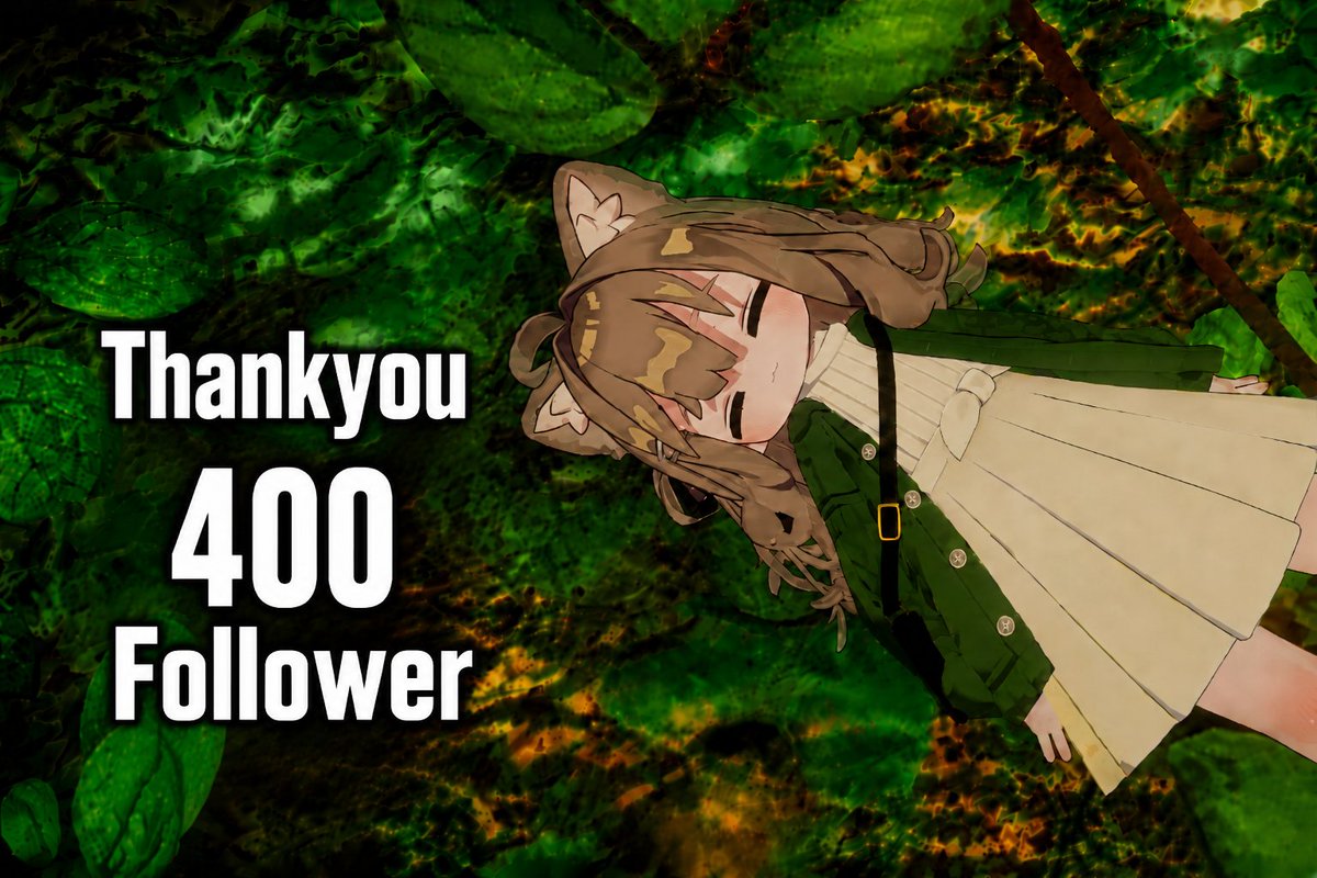 lllega_vrc's tweet photo. フォロワーさん400人だ〜
いつもメガのツイート見てくれてありがと〜🎵 https://t.co/zFdhgOAWkw