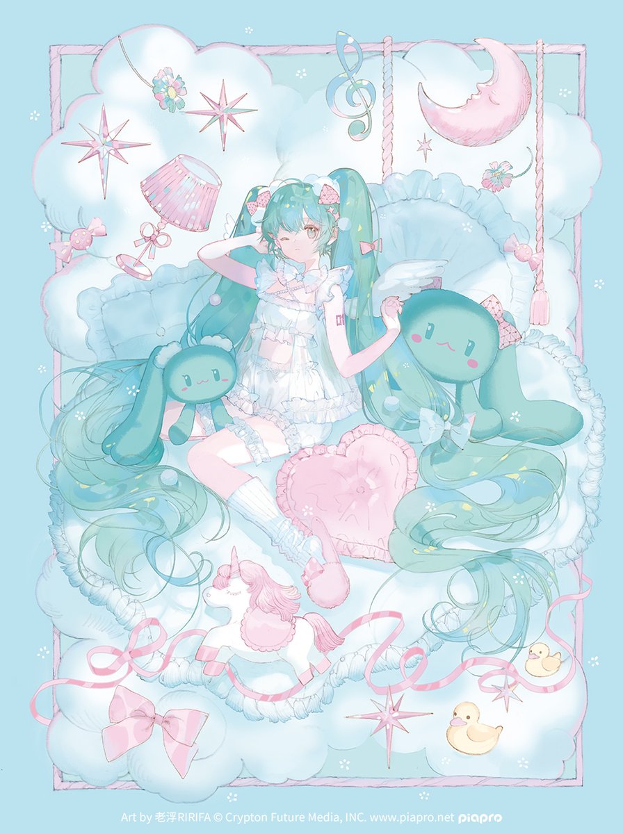 ririfaust's tweet photo. 解禁しました〜✨ 
目開けVer.と目閉じVer.、どっちが好き？
#初音ミク https://t.co/UZaxjaYcCd
