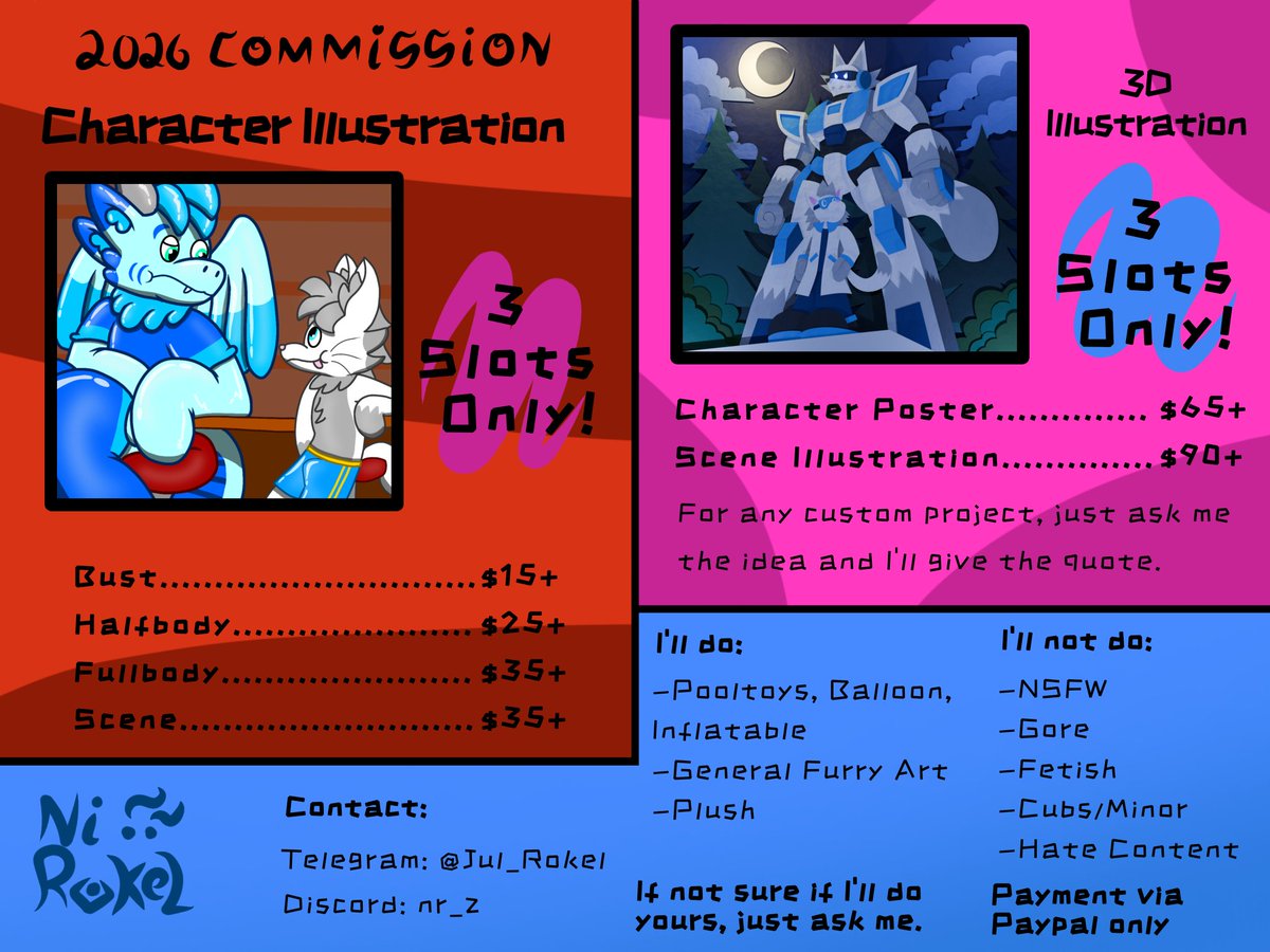 0Rokel's tweet photo. Opening the commission for August, with addition of testing Pooltoy 3D Model Commission, to see if anyone want it

If you want a commission, go here and fill up the form:
https://t.co/OEGTAdbTtn https://t.co/M10j8y5l0g