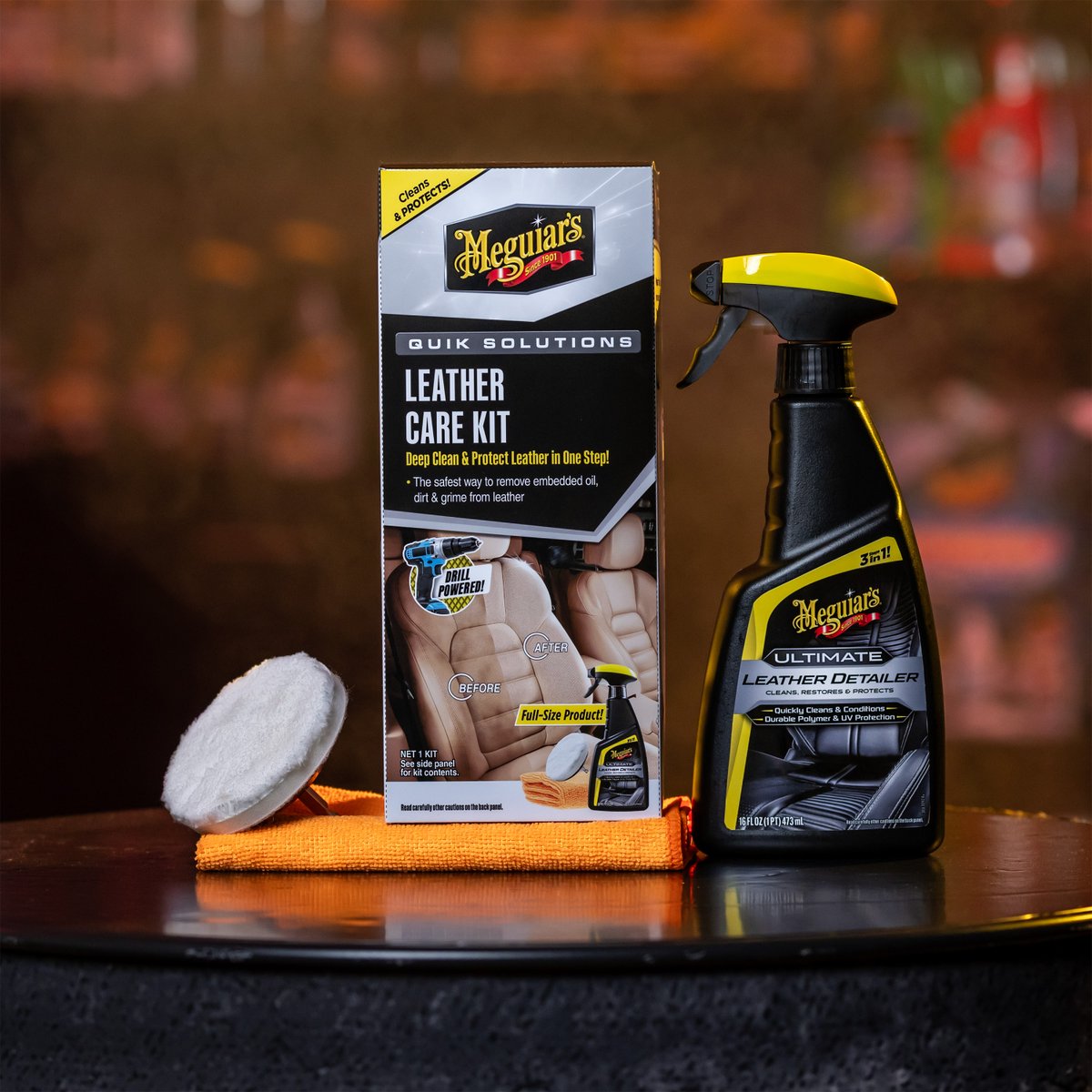 Meguiars's tweet photo. Got leather you need to clean up and protect? We've got a kit for that! Quik Solutions Leather Care Kit!
Time to care for your car's leather!
https://t.co/Jgz5IiyQI6
#meguiars #leathercleaner #leathercare #ReflectYourPassion #detailingkit https://t.co/HQGTCEYgYq