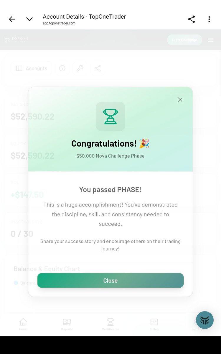 iamnicolasfx's tweet photo. It's a good feeling getting these types of emails from a Prop Firm 

@TopOneTrader 

I passed this $50,000 Challenge from receiving it as a gift 🎁 after choosing TOP ONE TRADER as my favorite Prop Firm from Prop Firm Match @PropFirmMatch 

#iamnicolasfx https://t.co/ykqq3UGW5K
