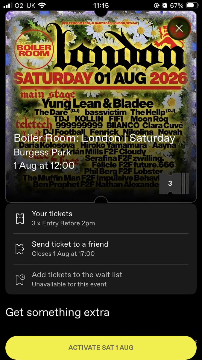 aloeverte's tweet photo. selling 3 yung lean &amp; bladee london boiler room festival tickets, £35 face value, entry before 2pm, transfer via dice https://t.co/j87hCT5kvN