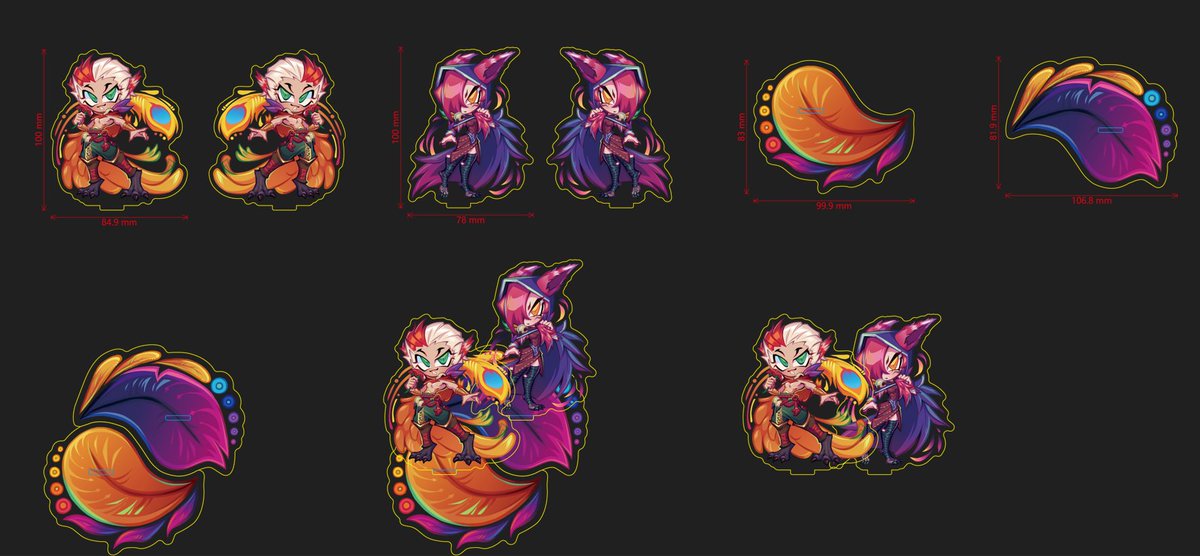 GalacticTitty's tweet photo. Xayah Rakan Ahri and Yone are being sent to my manufacturer currently :) and Sett Aphelios Kayn and Seraphine will be done hopefully in the coming weeks (im.. kinda burning out cuz im tryna make these TOO perfect) https://t.co/Sj2wDyEz06