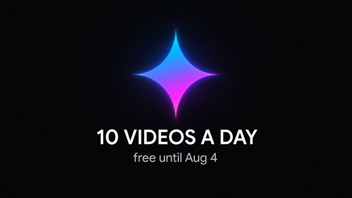 Technouniverse9's tweet photo. Google is handing out ten Gemini Omni videos a day until August 4.

Omni normally sits behind AI Plus, Pro and Ultra. Free-tier users haven't had it at all.

The API charges $0.10 per second of output. Ten eight-second clips is $8 a day, roughly $48 across the window.

Omni isn't a side feature. It's replacing Veo in the Gemini app outright. This is Google moving people onto the new default before the swap finishes.

Six days of free, then a paywall you now know the shape of.