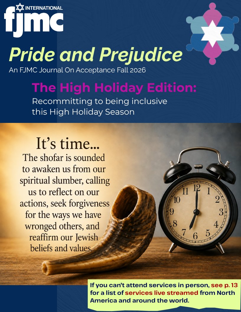 FJMC_HQ's tweet photo. FJMC International brings you the Pride and Prejudice Fall 2026 High Holiday Edition
https://t.co/TPNUWSVucl

#FJMC #friendship #judaism #mentorship #community #inclusion #newsletter https://t.co/o6l2OwFwem