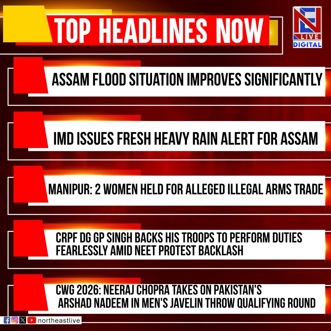 NELiveTV's tweet photo. #TopHeadlines #TopHeadlinesToday #BreakingNews #TopNews #northeastlive https://t.co/8arahE4MKh