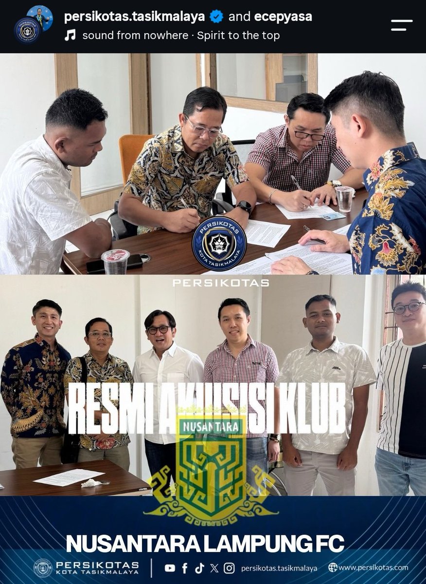 indosupporter's tweet photo. Klub Liga 4, Persikotas Tasikmalaya, akuisisi Nusantara Lampung FC (klub Liga Nusantara).

Mataram Utama
⬇️
Nusantara United
⬇️
Nusantara Lampung FC https://t.co/OObqj6Ii7C