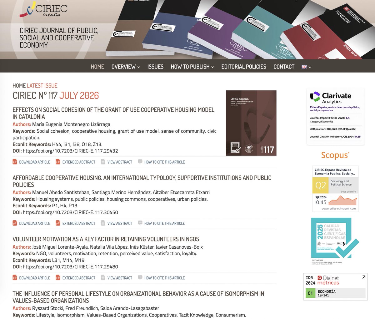 ciriecSPjournal's tweet photo. New issue of 'CIRIEC Journal on Public, Social and Cooperative Economy' @ciriecSPjournal  1⃣1⃣7⃣
Articles on #Housingcoops #SocialEconomy #Cooperatives #Sustainability #Cohesion #Identity #Entrepreneurship #NGOs #Volunteers
👉🏾 https://t.co/ShZTxc1FvN
#ciriecSPjournal @CIRIEC_Esp https://t.co/KRR1akdNbz