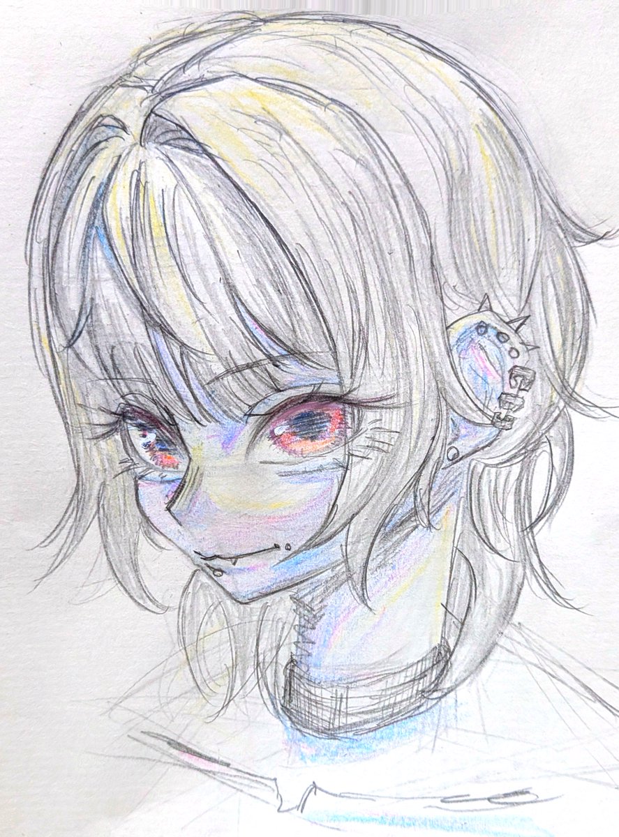 moNMon31quri2's tweet photo. 落書き 
 #アナログ  #創作  #イラスト https://t.co/Ob9gr3aOOA