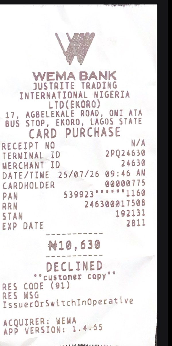 D26_LUXURY's tweet photo. @FBN_help @wemabank “I made a transaction at Justrite Store, but it showed as declined. However, my account was debited, and I have not received the reversal yet. I called FirstBank customer care on Sunday and logged a complaint, but there has been no resolution up till now.” https://t.co/7uKxlWDC8t