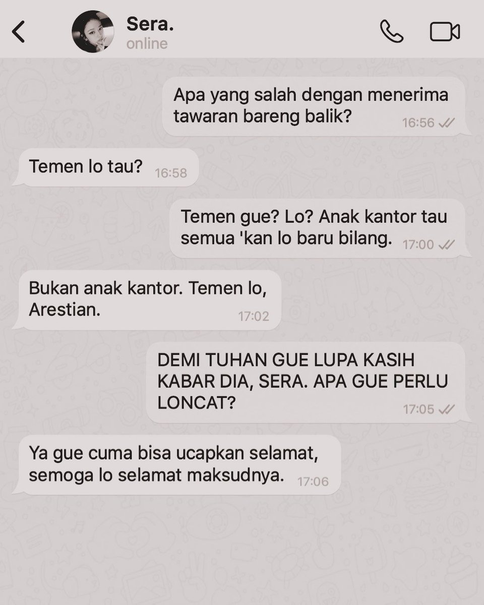 Riuhseta's tweet photo. ᅠ

Gue siap jadi bahan gosip, tapi gue nggak siap ketemu Arestian. Bisa-bisanya gue lupa ngabarin dia. Hari gue kapan ada ketenangannya, ya? 😕

ᅠ https://t.co/VXRHtJ6vcS