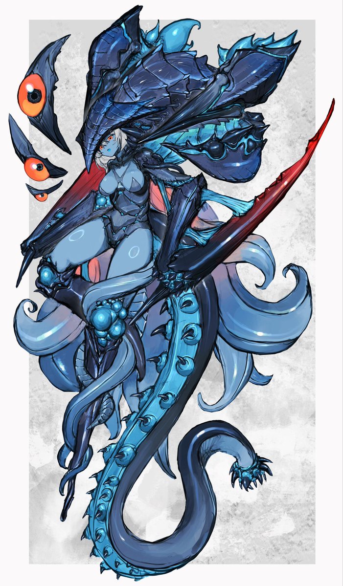 uqVQRpvExrB7GCZ's tweet photo. イカとカマキリ混ぜてみました
#Monstergirl  
 #人外娘 https://t.co/ylEqpq3M4H