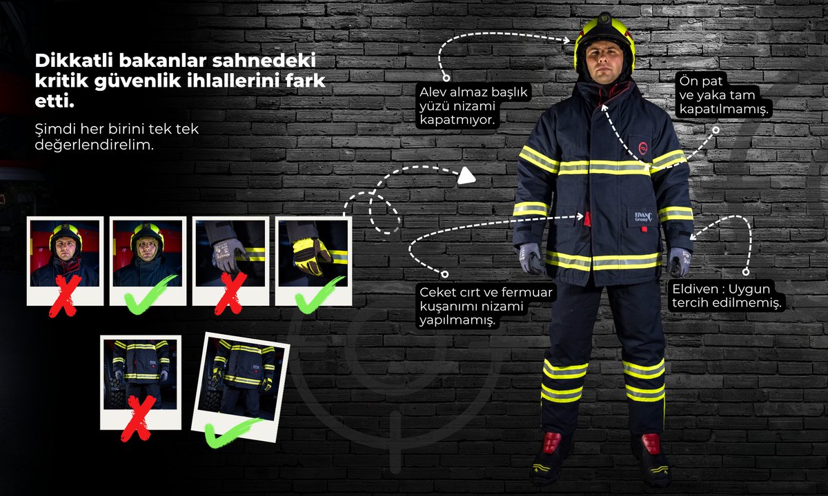 kivancgroup's tweet photo. 👨‍🚒 Doğru cevaplar burada.

Dünkü paylaşımımıza gösterdiğiniz ilgi ve yorumlar için teşekkür ederiz. Birçok kişi güvenlik ihlallerini doğru şekilde tespit etti. 👀

Görseldeki 3 güvenlik ihlalini birlikte inceleyelim.

📷: medyaitfaiye
#FirefighterSafety #PPE #ProtectiveClothing https://t.co/QBsliv0geJ