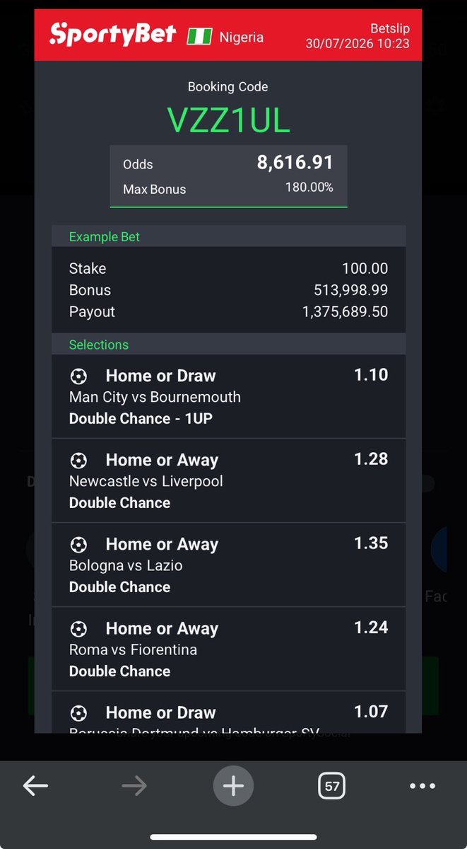 rougesweetodds's tweet photo. Special code on sportybet✍️🍀

Code-VZZ1UL
Code-VDSGEA

Good Luck✍️🎉❤️ https://t.co/ebd7AGRQNP