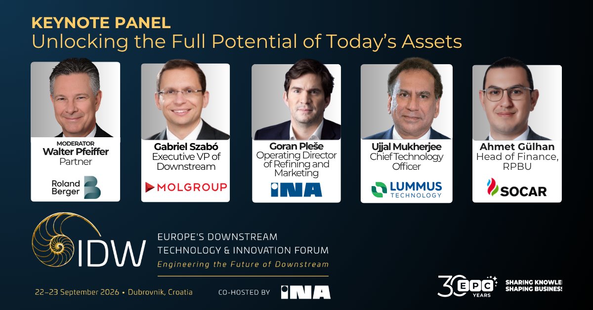 EuroPetro's tweet photo. What if logistics, not demand, are becoming the key driver of downstream margins? 

This is the key question behind our KEYNOTE PANEL: “Unlocking the Full Potential of Today’s Assets.”
🔗📣 https://t.co/QQ2W30wC1G

#Refining #Petrochemicals #Downstream #Digitalisation https://t.co/q9BNsANFqN