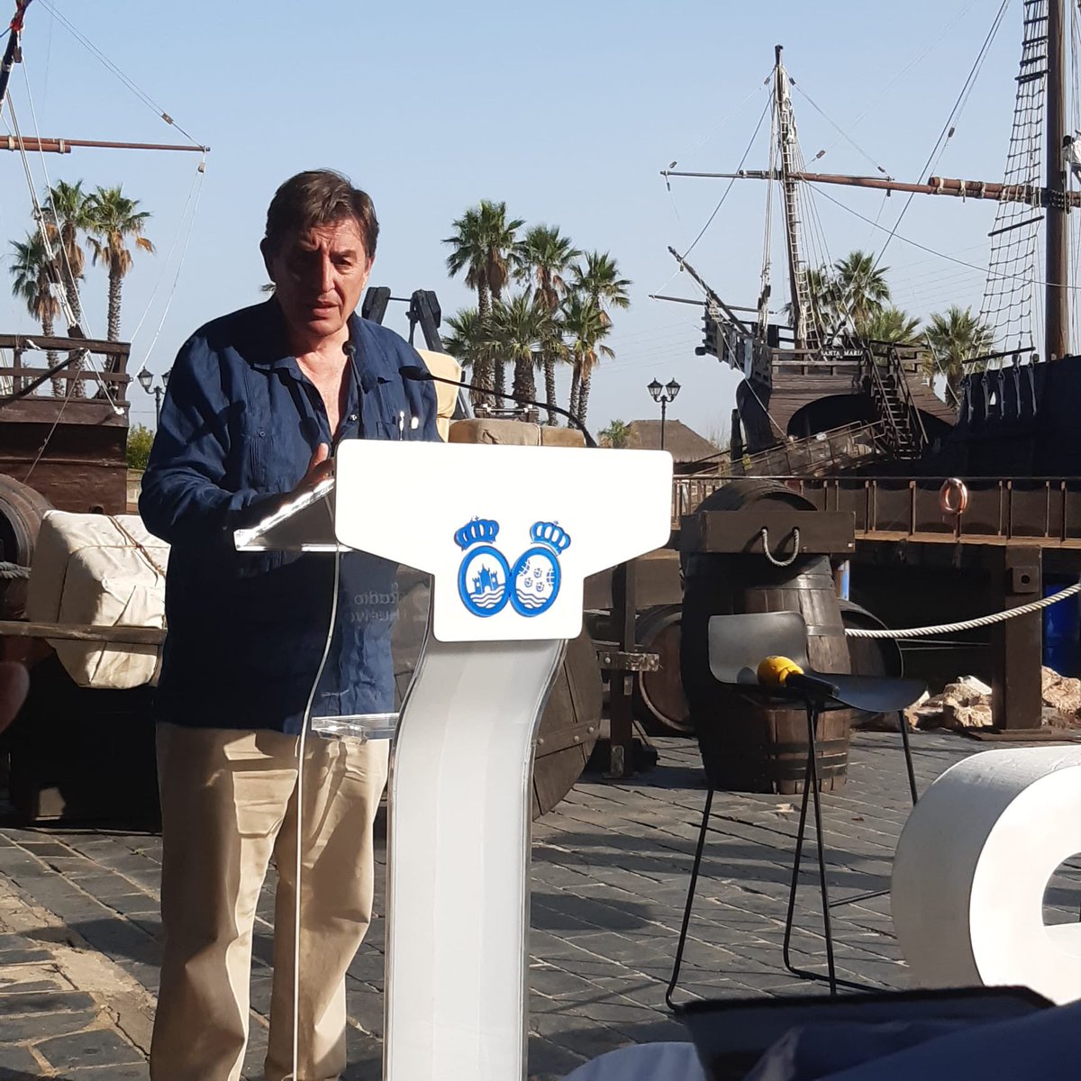 InstCervantes's tweet photo. #LuisGarcíaMontero, nuestro director, ha participado esta mañana en el #EncuentroSERColombino que organiza @RadioHuelva, celebrado en el #MuelledelasCarabelas (#LaRábida, #PalosdelaFrontera).

Ayer se clausuró en #JerezdelaFrontera (#Cádiz) la #ReuniónAnualdelInstitutoCervantes. https://t.co/OdodsKoqwh