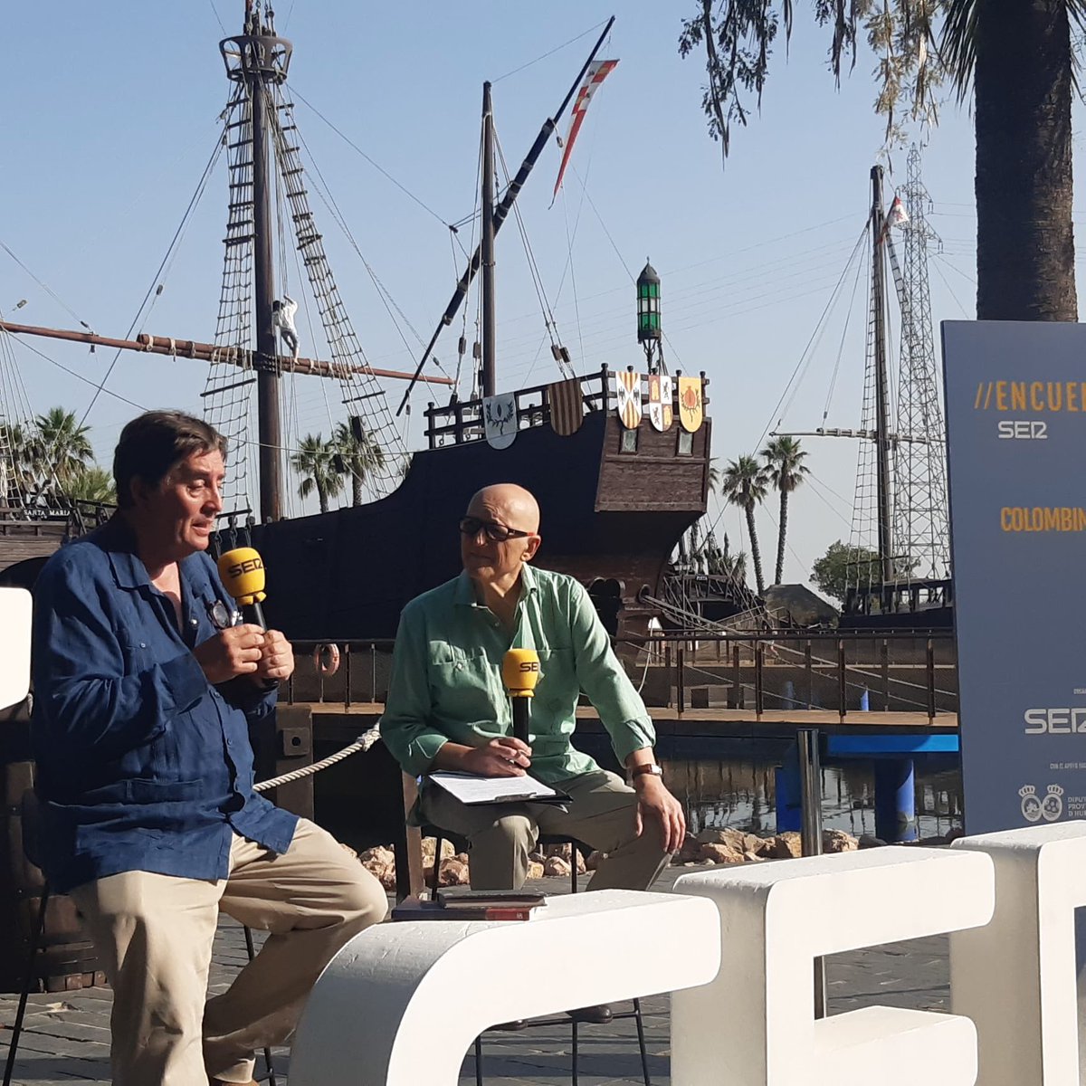 InstCervantes's tweet photo. #LuisGarcíaMontero, nuestro director, ha participado esta mañana en el #EncuentroSERColombino que organiza @RadioHuelva, celebrado en el #MuelledelasCarabelas (#LaRábida, #PalosdelaFrontera).

Ayer se clausuró en #JerezdelaFrontera (#Cádiz) la #ReuniónAnualdelInstitutoCervantes. https://t.co/OdodsKoqwh