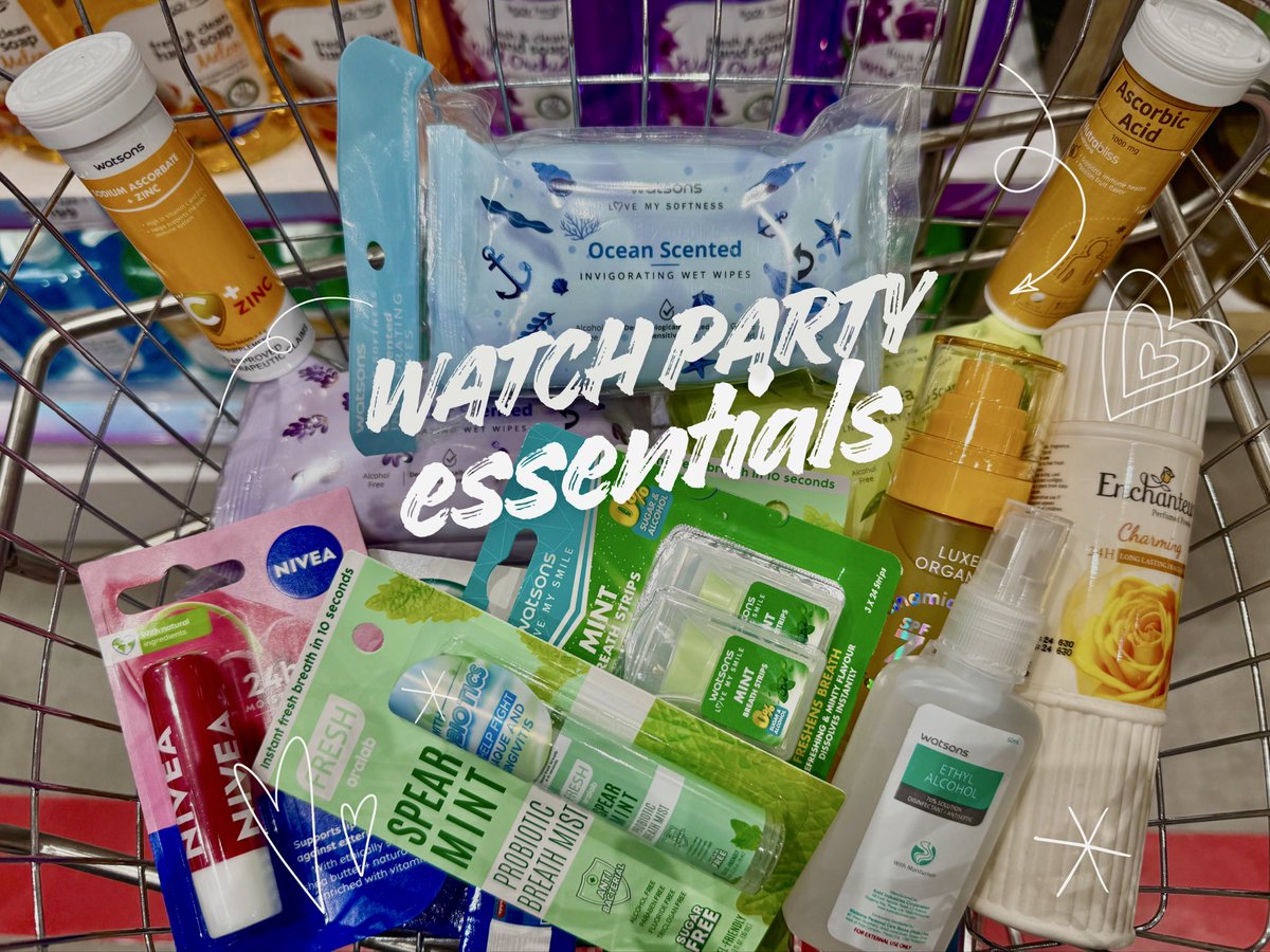 WatsonsPH's tweet photo. Before the fan chants, grab your essentials. 💙

Be watch party ready with your favorite Watsons Essentials, then sabay-sabay tayo magpuyat for SB19’s Lollapalooza! ✨🎶

#WatsonsPH #SB19 https://t.co/nBjcD8m75R