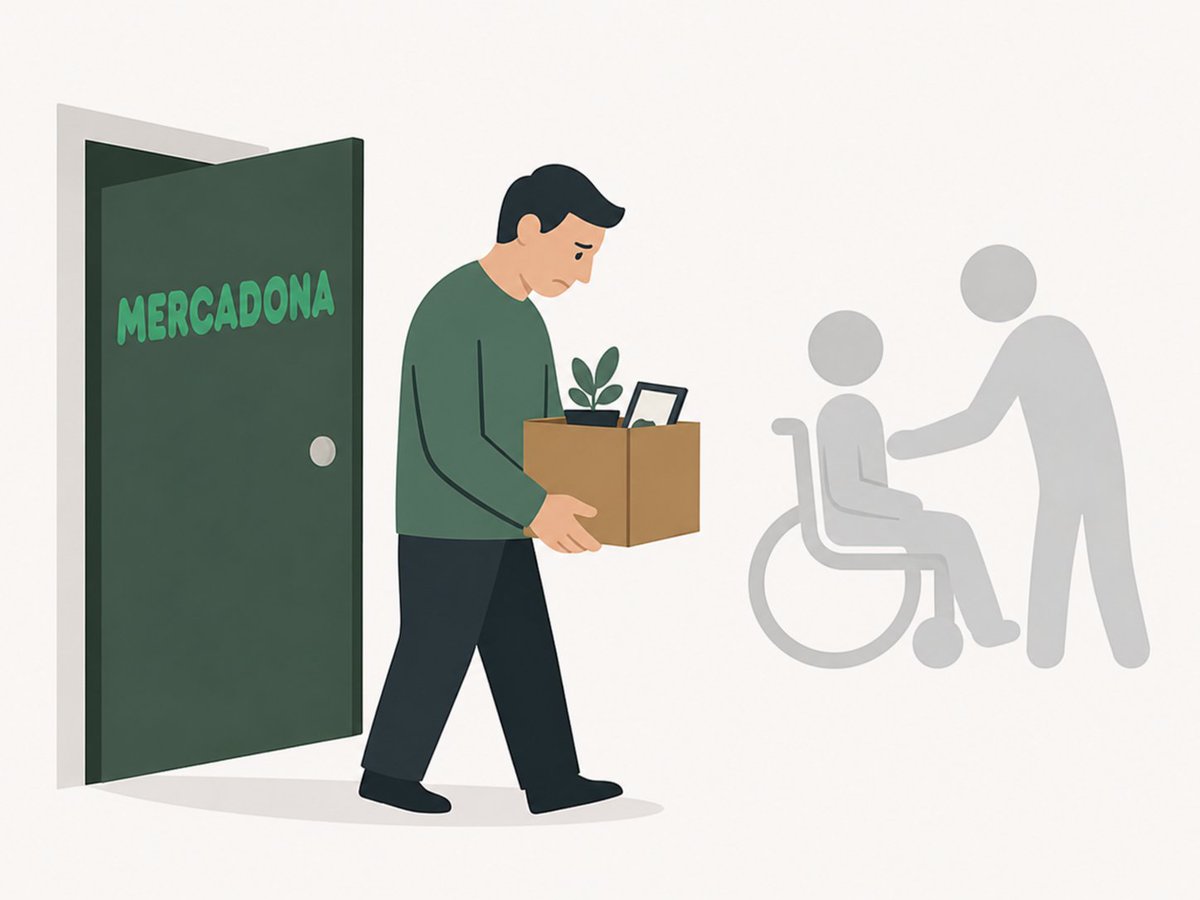 _Laboro's tweet photo. Ya tenemos otro caso de despido nulo en Mercadona. Queda más que demostrado por numerosas sentencias que el que ellos llaman "modelo Mercadona" consiste simplemente en despedir a los que están de baja o piden derechos de conciliación. Atención a este caso, que tiene miga 👇. https://t.co/rw3x4r2eby