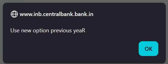 sarathy's tweet photo. If a banking solution ships with:
"Use new option previous yeaR"
I'm less worried about the typo and more worried about the testing process behind it. 🤔
Trying to download old statements! @centralbank_in
#QualityMatters #BankingTech #UXFail https://t.co/dGW2nTdkAG