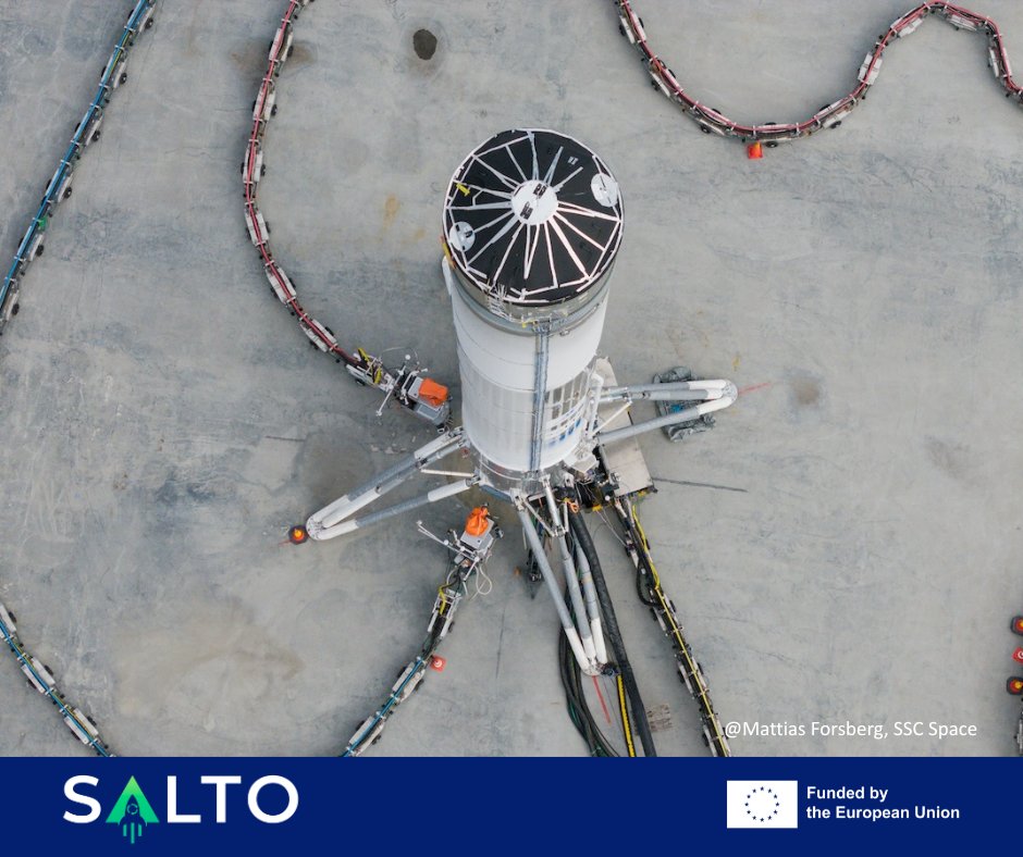 projectsalto's tweet photo. Europe's reusable launcher demonstrator Themis has successfully completed a flight chronology rehearsal at Esrange Space Center in Sweden, bringing the upcoming Hop Test one step closer. Test was conducted in the scope of EU-funded project SALTO. 📍https://t.co/mEGv8qM02i https://t.co/a6sV6wRlG1