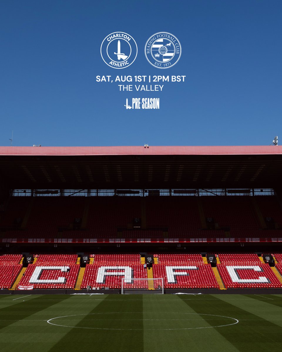 CAFCofficial's tweet photo. Our final pre-season clash with Reading will now take place at The Valley behind closed doors (2pm BST) following concerns regarding the playing surface at the Select Car Leasing Stadium ℹ️

CharltonTV will be providing live coverage of the friendly free of charge 📺

#cafc