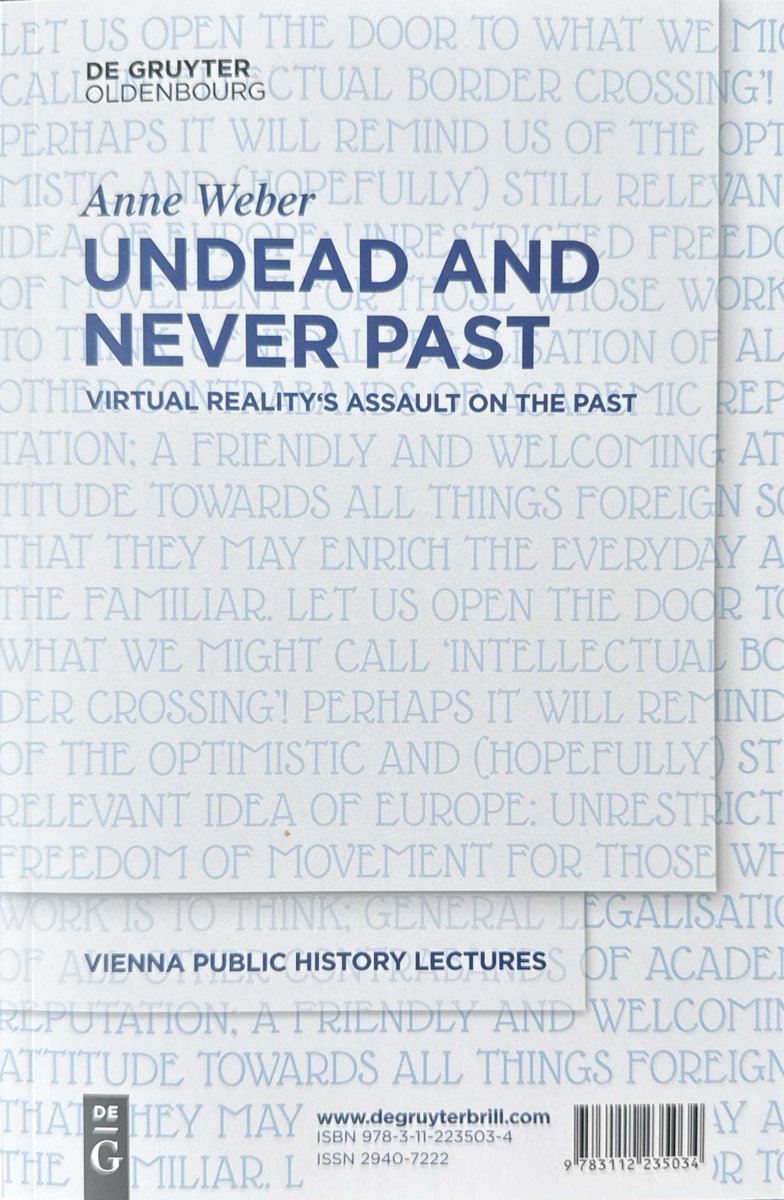 MDemantowsky's tweet photo. New bilingual book just out.
From the series "Vienna Public History Lectures" with
@degruyter_brill 
All my thanks to the author, the great and marvellous ANNE WEBER. 
Thanks to editorial support by @klara_fritz  and @sarah_ritt, thanks to my Vienna faculty. https://t.co/0pyqpI6xP1