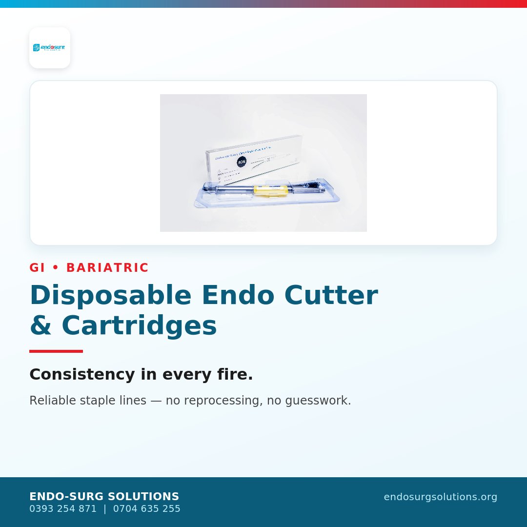 EndosurgLtd's tweet photo. Every surgeon knows the moment, the fire has to be clean, or everything after it gets harder. That's the whole point of this one,no reprocessing, no second-guessing, just a reliable cut when it counts. Built for GI and bariatric cases where there's no room for 'probably fine.' https://t.co/8tHjbrm31m