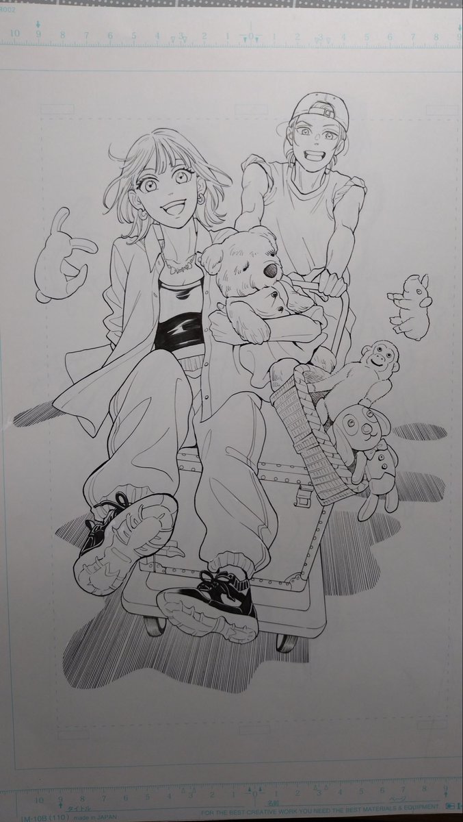 hanakinoyu's tweet photo. 2話の扉絵。
下絵から→完成していく過程。 https://t.co/fyqhh4Hk3b