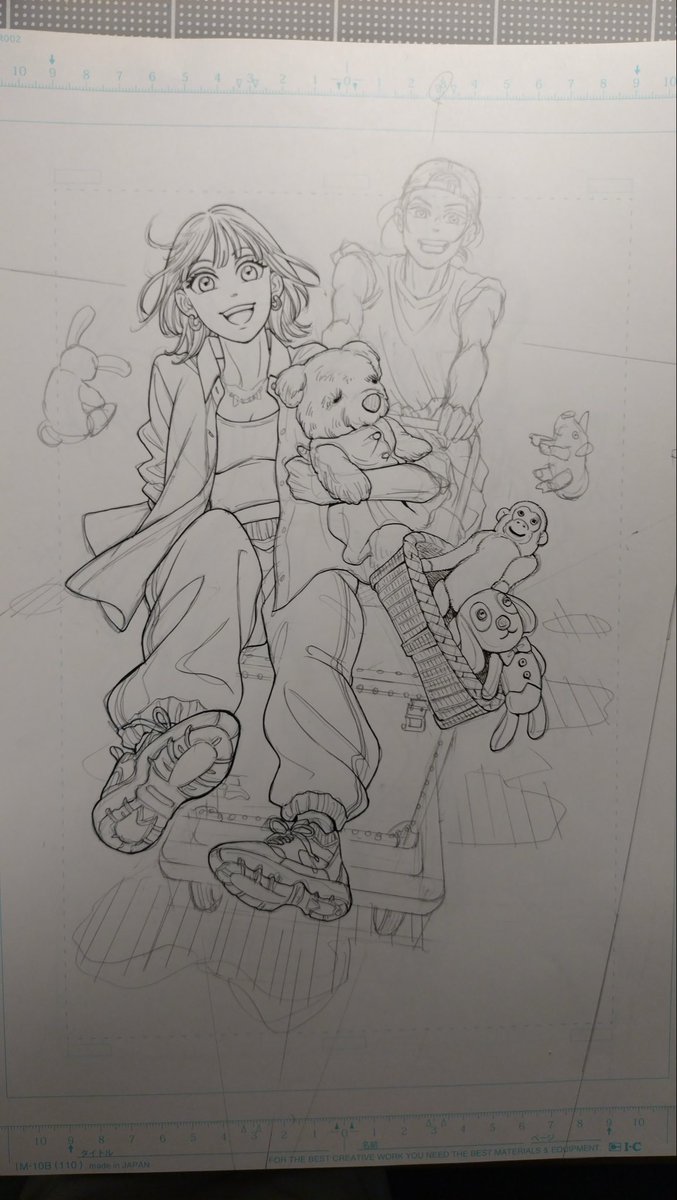 hanakinoyu's tweet photo. 2話の扉絵。
下絵から→完成していく過程。 https://t.co/fyqhh4Hk3b