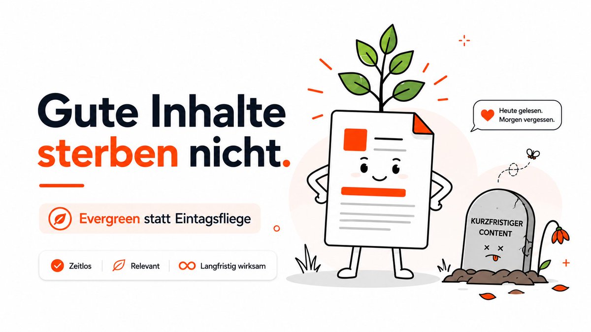 MarketingPrax's tweet photo. Gute Inhalte haben kein Ablaufdatum. 🌱
Evergreen Content bleibt relevant, wird langfristig gefunden und lässt sich immer wieder aktualisieren und neu nutzen.
Weniger Content-Hamsterrad, mehr nachhaltige Sichtbarkeit:
https://t.co/q5YGhBpqEW

#ContentMarketing #EvergreenContent https://t.co/407dCprCSv