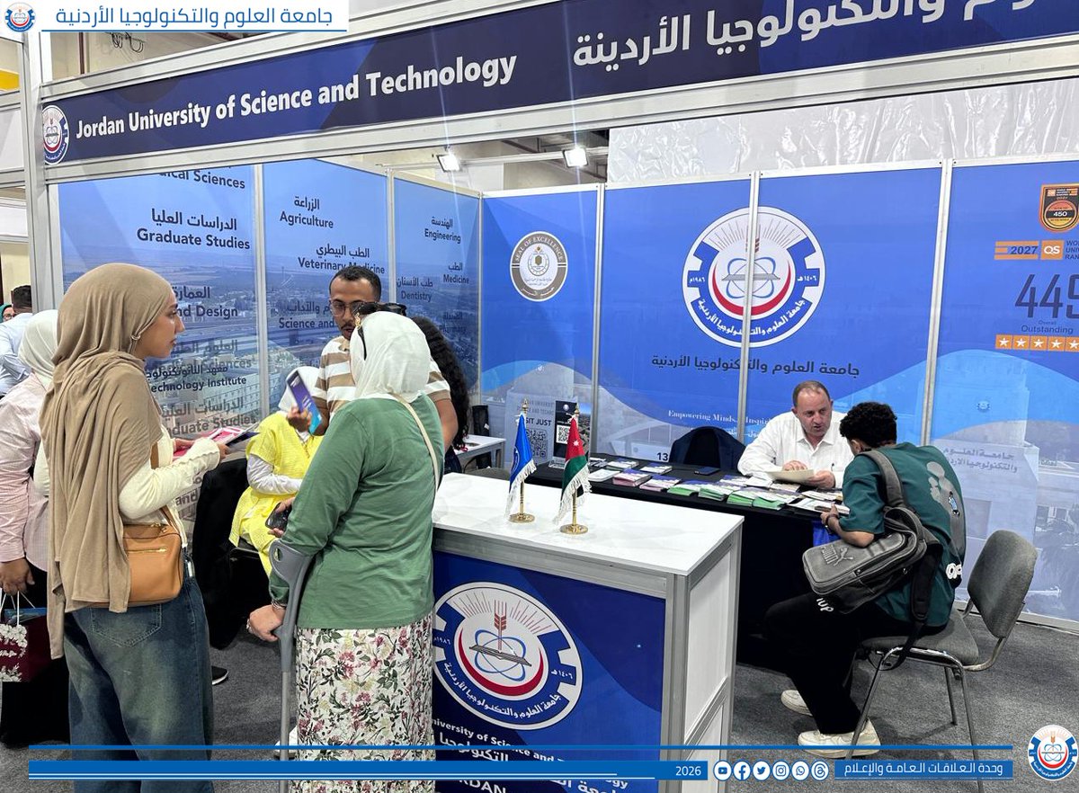 JUSTEDUJO's tweet photo. جامعة العلوم والتكنولوجيا الأردنية تشارك في المعرض الدولي للجامعات Edugate 19 لتعزيز استقطاب الطلبة الوافدين
https://t.co/2bStGRvGLG...
#جامعة_العلوم_والتكنولوجيا_الاردنية
#jordan_university_of_science_and_technology https://t.co/nSriSeJ5RN