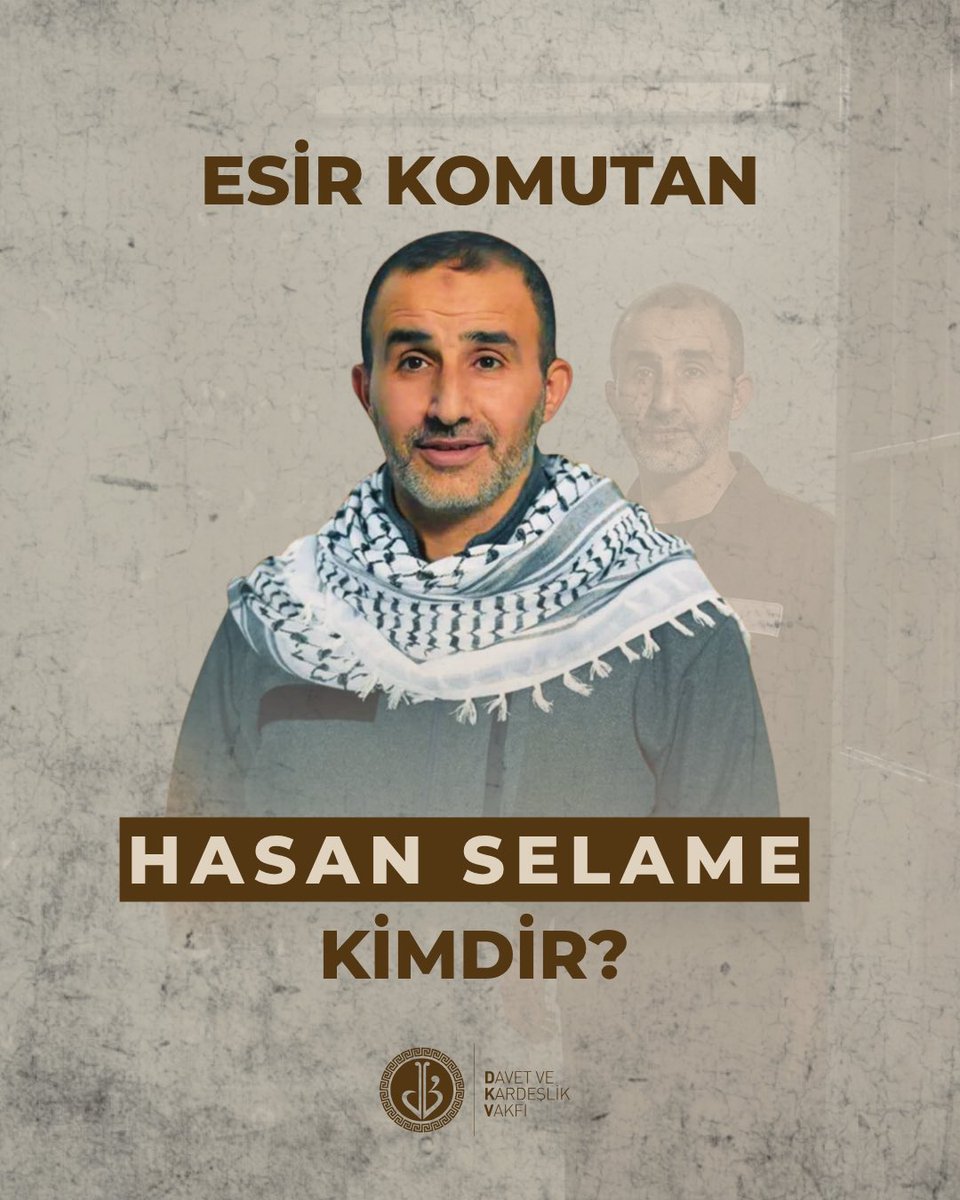 dkv_org's tweet photo. Hasan Selame kimdir?
Filistin direnişinde üstlendiği rol, mücadele geçmişi ve işgal güçleri tarafından neden hedef alındığını bu içerikte birlikte inceliyoruz.

Filistin'i anlamak mücadeleyi omuzlayan isimleri de tanımaktan geçer. https://t.co/ZVdX1XrTXk