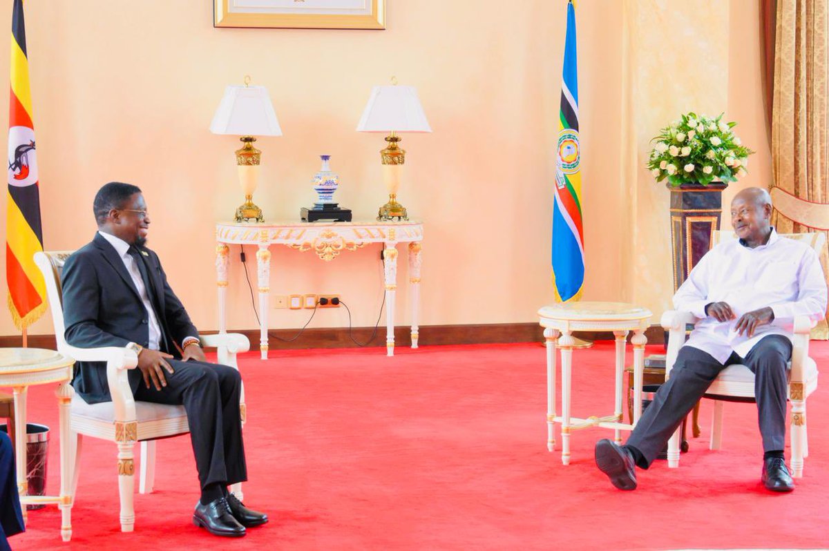 AbabuNamwamba's tweet photo. Held cordial talks with His Excellency @KagutaMuseveni President of the Republic of Uganda, as I presented my Letters of Credence at State House, Entebbe.

Our discussions centered on accelerating regional integration and ending the culture of protectionism by allowing free, unfettered movement of people, goods and services across the East African Community (EAC), for the shared prosperity of all the peoples of the region. I pledged to prioritize commercial diplomacy, sustainable use of Lake Victoria as a shared resource, and the use of Sports and Cultural ties to promote people-to-people diplomacy. Am proud to have played a  pivotal role in delivering the East Africa Pamoja Africa Cup of Nations 2027 to the EAC region for the first time in history.

Uganda is Kenya’s most important bilateral partner on multiple fronts, including trade and cooperation in regional peace and security. I have every intention of further augmenting this special relationship during my tour of duty as High Commissioner Extraordinary and Plenipotentiary of the Republic of Kenya to the Republic of Uganda.
