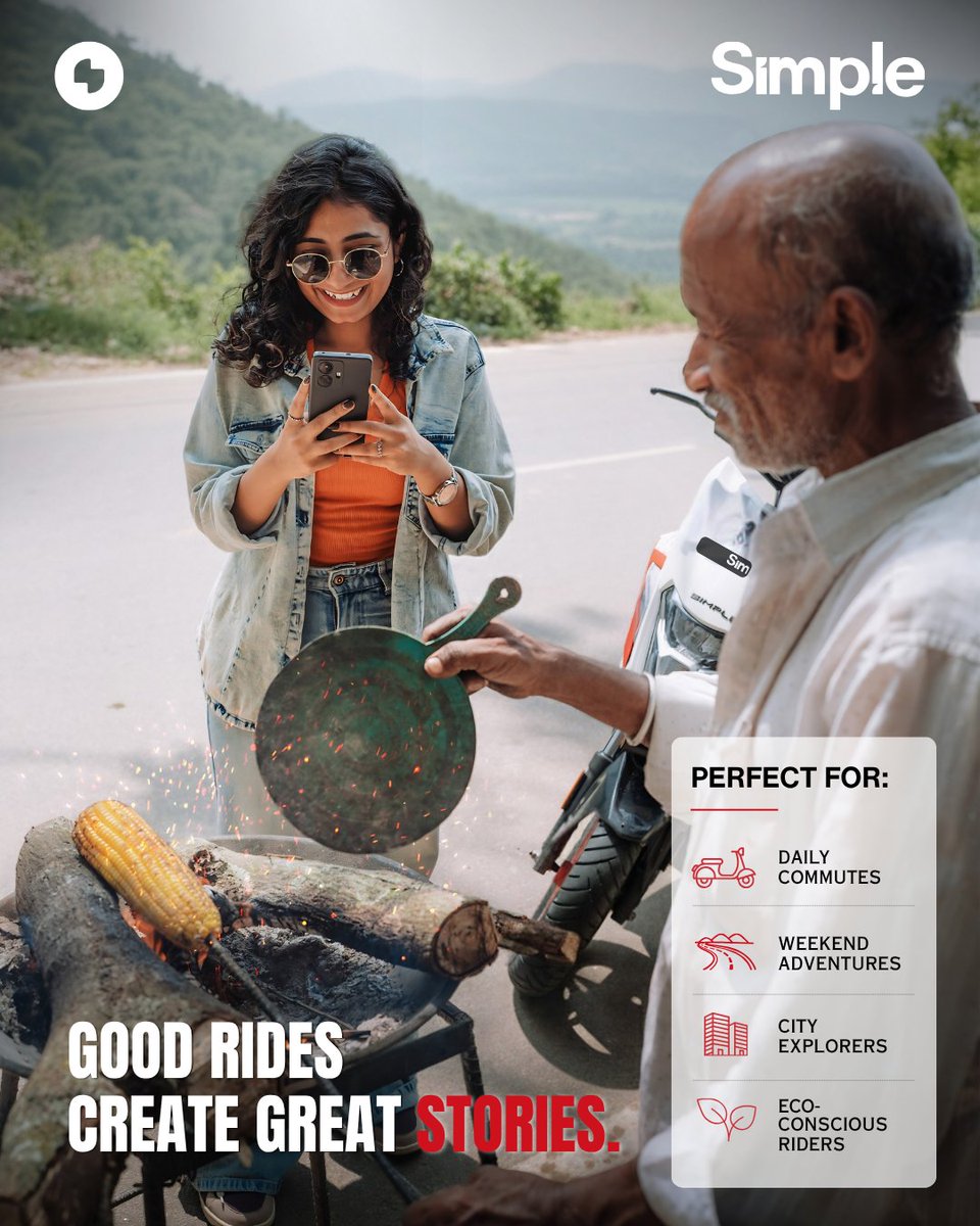 Simple_Nagpur's tweet photo. When life gets complicated, ride till it feels Simple again.⚡🛵

Some roads lead to destinations. Others lead to memories. 

📍Visit the Simple Energy Store, Gawande Layout, Nagpur
📞+91 77220 99981

Book your test ride today and feel the future.

#SimpleOne #Nagpur #BookNow https://t.co/TgaDndVWJz