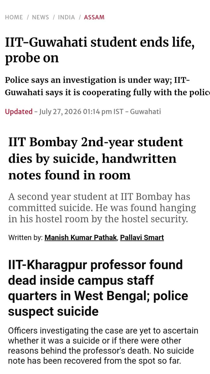 adhiraj087's tweet photo. Just a timeline of one week. Horrible, scary and absolutely alarming.

#IIT
#MoE
#GovtofIndia 

@PMOIndia https://t.co/FMTBP51avI