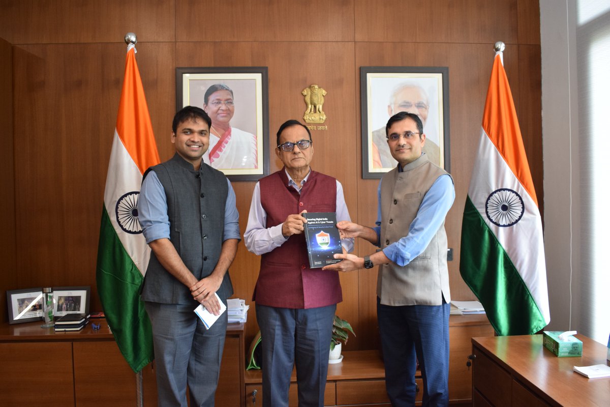 PrinSciAdvOff's tweet photo. Mr @gautamvishal, Director, AI & Cyber Threat Research Center and Mr @adityakaushik00 , Head of Government Affairs, India, of @zscaler, called upon Prof. @AjaySoodIISc, Principal Scientific Adviser to the Government of India, and Dr Parvinder Maini, Scientific Secretary, to discuss global cybersecurity trends, technology sovereignty, AI and cyber threat research, and opportunities for collaboration under the Technology Dialogue 2026.

The meeting was also joined by Dr Preeti Banzal, Adviser/Scientist 'G'; Ms Remya Haridasan, Scientist 'E'; and Mr Rohit Gupta, CTO, from the Office of the PSA.