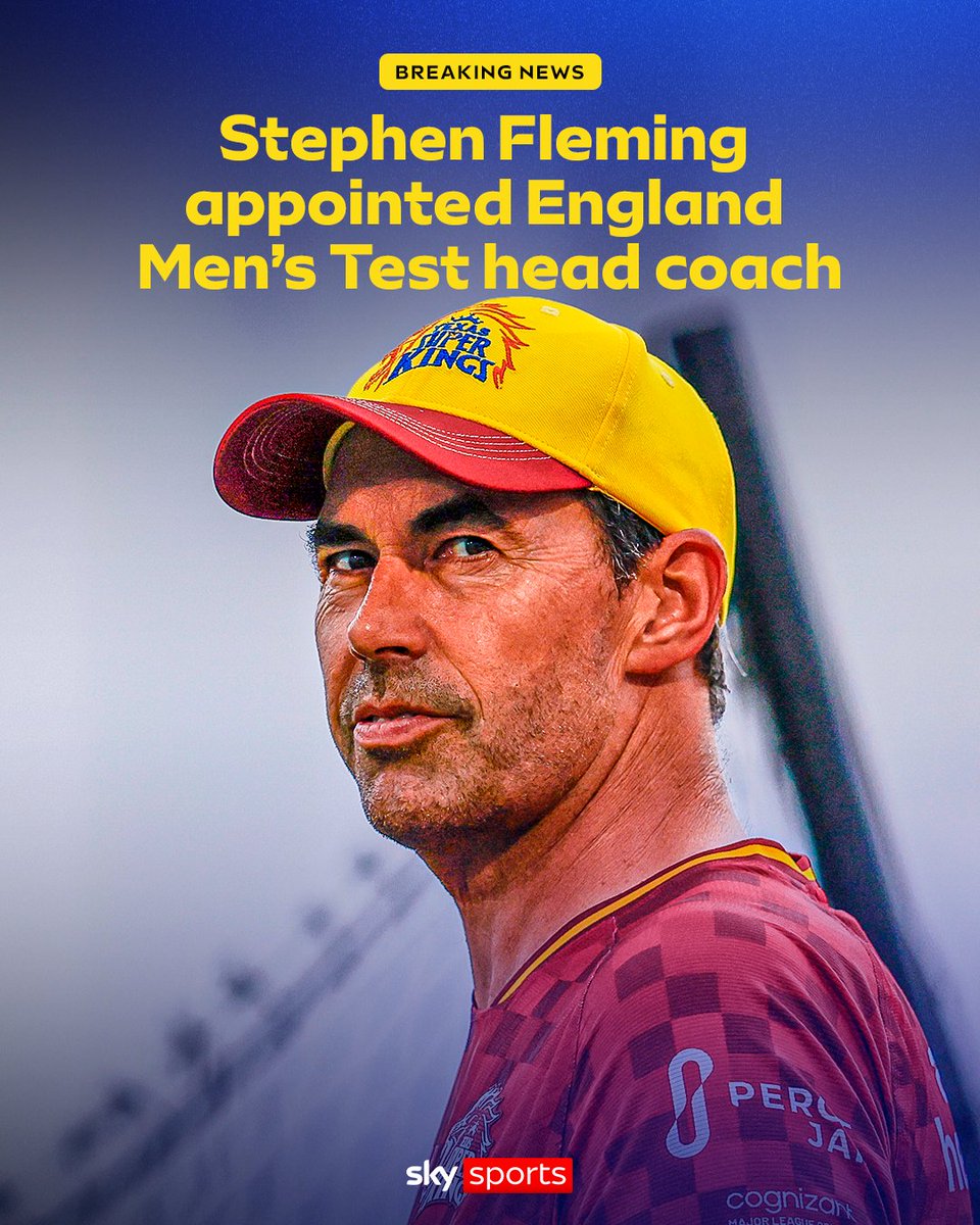 SkyCricket's tweet photo. Stephen Fleming has been appointed as the England Men’s Test Head Coach with Joe Root named as captain 🏴󠁧󠁢󠁥󠁮󠁧󠁿 https://t.co/NW3Cj83dtO