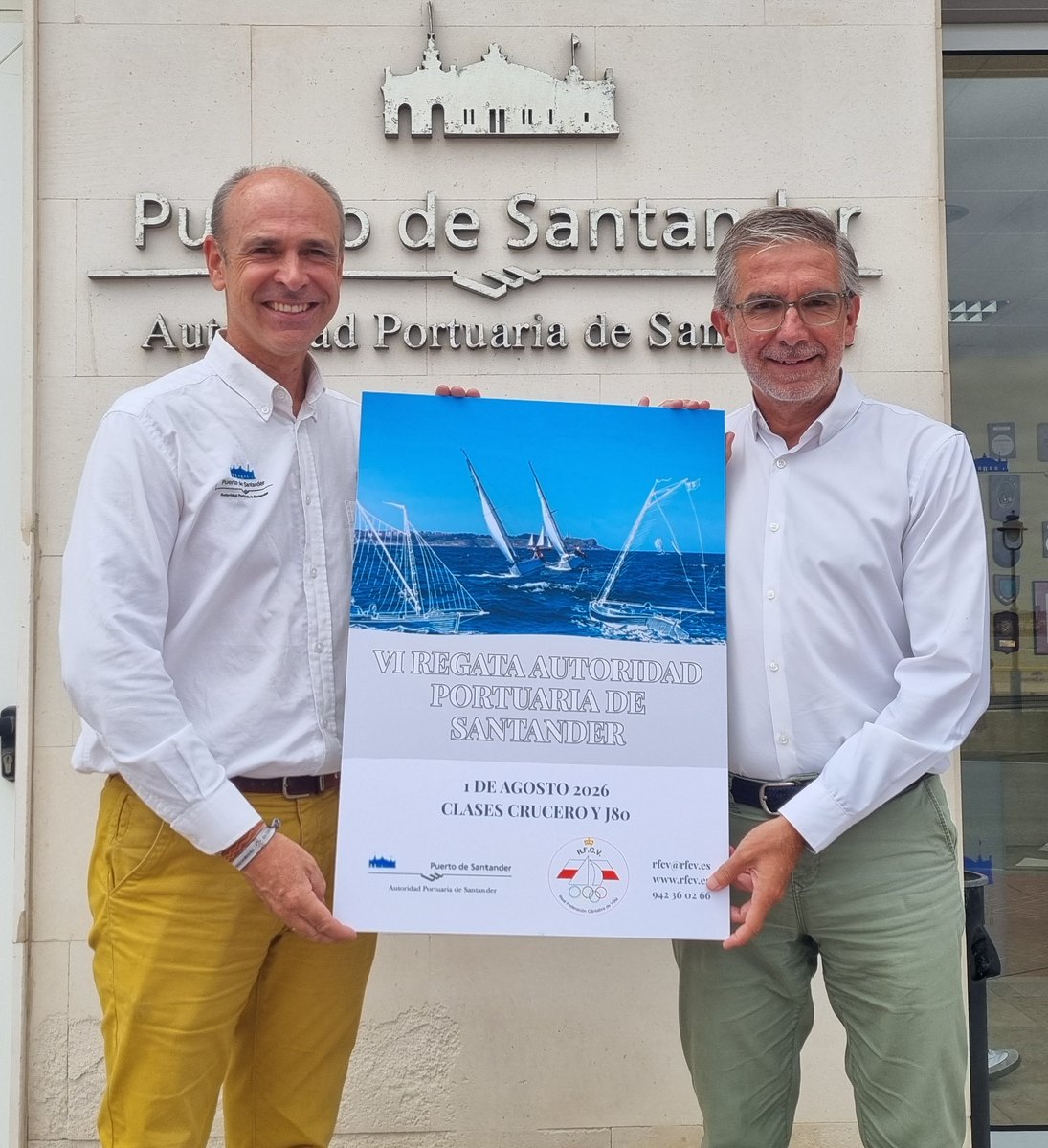 port_santander's tweet photo. ⛵ Os invitamos a presenciar la VI #Regata de la Autoridad Portuaria de #Santander
📅 Sábado, 1 de agosto
📍 Línea de salida: frente a la Escuela de Vela Isla de la Torre
Organizan: Real Federación Cántabra de Vela y @port_santander
➡️ https://t.co/S18bKU67HF
@cdiazmaza #APS https://t.co/hFmUh5FYl6