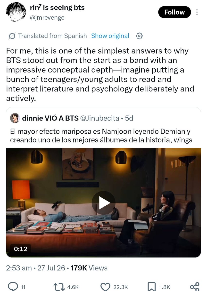 ilsanjpg's tweet photo. when it’s only namjoon doing smth great armys make it a group project but when namjoon is being rightfully praised for his words and ideas they start showing their true colors. armys really are the biggest namjoon antis and no one can convince me otherwise! https://t.co/teUDH3rKw7